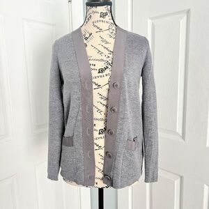 Banana Republic Merino Wool Grey Cardigan
